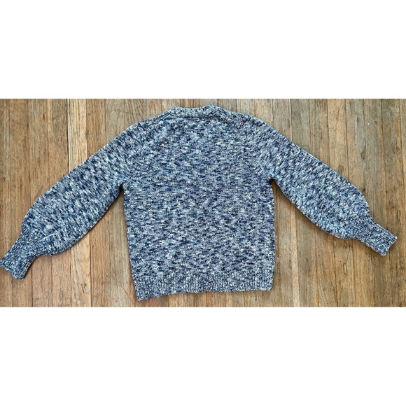 J.Crew Women's Textured Marled Blue & Pink Cardigan - Size Medium - Picture 5 of 8